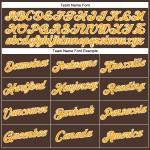 Gold-White Jersey Brown Custom Cropped V-Neck Women's Baseball Gold-White Jersey Brown Custom Cropped V-Neck Women's Baseball