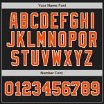 Baseball Orange-White Tone Authentic Custom Two Black Jersey Baseball Orange-White Tone Authentic Custom Two Black Jersey