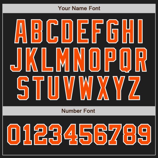 Baseball Orange-White Tone Authentic Custom Two Black Jersey Baseball Orange-White Tone Authentic Custom Two Black Jersey