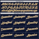 Baseball Authentic Custom Navy Jersey Old Gold-White Baseball Authentic Custom Navy Jersey Old Gold-White
