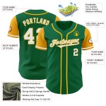Kelly Tone Custom Jersey Green White-Gold Authentic Two Baseball Kelly Tone Custom Jersey Green White-Gold Authentic Two Baseball