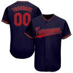 Red-Old Custom Navy Baseball Jersey Gold Red-Old Custom Navy Baseball Jersey Gold