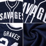 Navy-Orange Navy Baseball Authentic Custom Jersey Navy-Orange Navy Baseball Authentic Custom Jersey