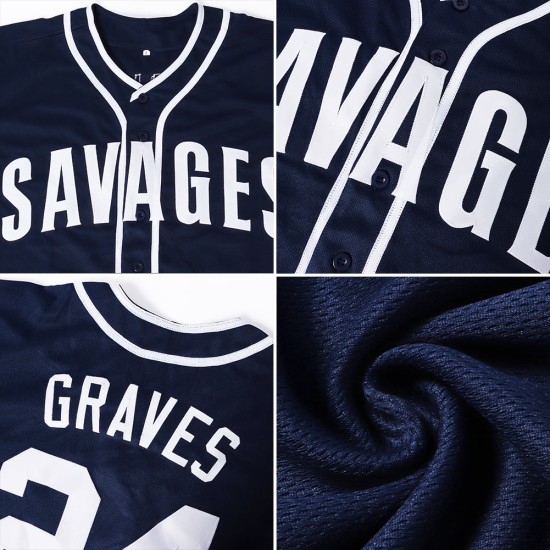 Navy-Orange Navy Baseball Authentic Custom Jersey Navy-Orange Navy Baseball Authentic Custom Jersey