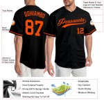 Baseball Black Orange Authentic Jersey Custom Baseball Black Orange Authentic Jersey Custom