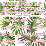 Tropical Baseball Palm Leaves White-Pink White Design Custom Authentic 3D Pattern Jersey Tropical Baseball Palm Leaves White-Pink White Design Custom Authentic 3D Pattern Jersey