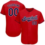 Authentic Baseball Navy-White Red Custom Jersey Authentic Baseball Navy-White Red Custom Jersey