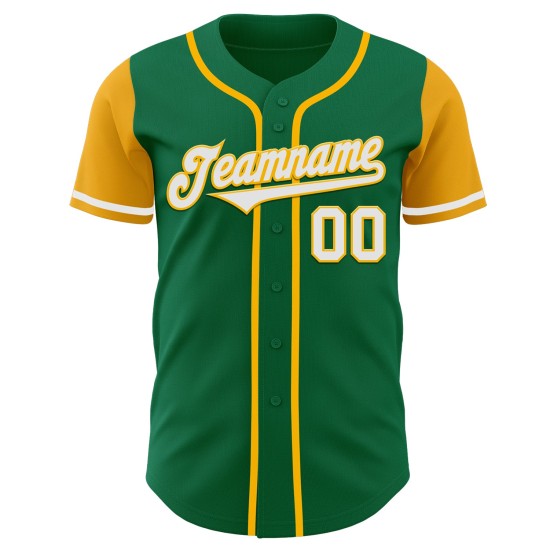 Kelly Tone Custom Jersey Green White-Gold Authentic Two Baseball Kelly Tone Custom Jersey Green White-Gold Authentic Two Baseball