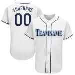 Navy-Powder Custom Jersey Blue Baseball White Navy-Powder Custom Jersey Blue Baseball White