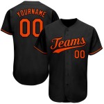 Baseball Black Orange Jersey Authentic Custom Baseball Black Orange Jersey Authentic Custom