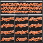 Baseball Orange-White Tone Authentic Custom Two Black Jersey Baseball Orange-White Tone Authentic Custom Two Black Jersey