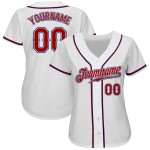 Custom White Baseball Authentic Jersey Red-Royal Custom White Baseball Authentic Jersey Red-Royal