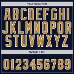 Baseball Authentic Custom Navy Jersey Old Gold-White Baseball Authentic Custom Navy Jersey Old Gold-White