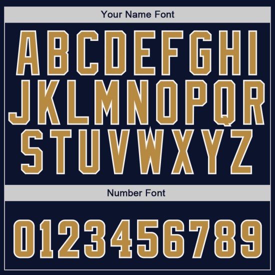 Baseball Authentic Custom Navy Jersey Old Gold-White Baseball Authentic Custom Navy Jersey Old Gold-White