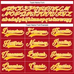 Red Gold-White Custom Baseball Authentic Jersey Red Gold-White Custom Baseball Authentic Jersey