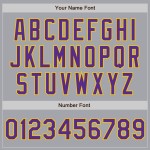 Gray Purple-Gold Custom Jersey Authentic Baseball Gray Purple-Gold Custom Jersey Authentic Baseball