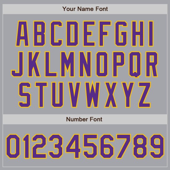 Gray Purple-Gold Custom Jersey Authentic Baseball Gray Purple-Gold Custom Jersey Authentic Baseball