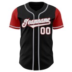 Tone White-Red Baseball Authentic Two Jersey Custom Black Tone White-Red Baseball Authentic Two Jersey Custom Black