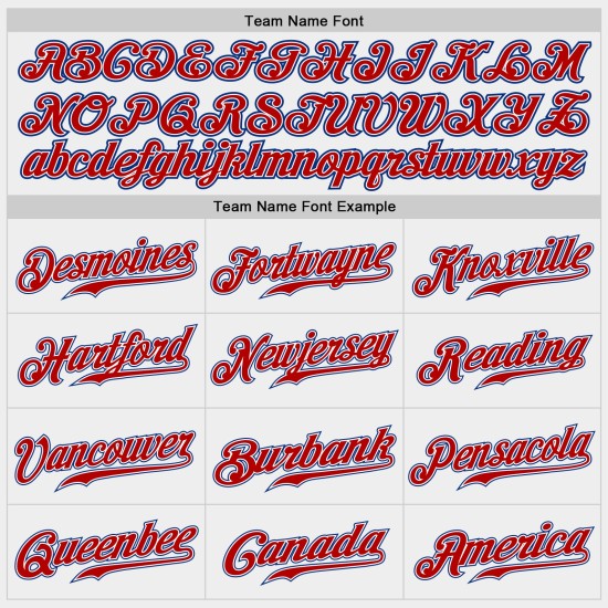 Custom White Baseball Authentic Jersey Red-Royal Custom White Baseball Authentic Jersey Red-Royal