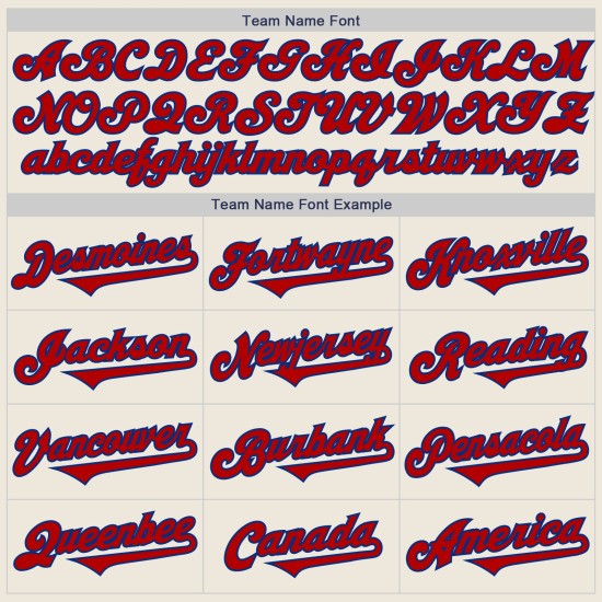 Jersey Cream Two Tone Authentic Custom Red-Royal Baseball Jersey Cream Two Tone Authentic Custom Red-Royal Baseball