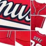 Authentic Baseball Navy-White Red Custom Jersey Authentic Baseball Navy-White Red Custom Jersey