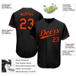 Baseball Black Orange Jersey Authentic Custom Baseball Black Orange Jersey Authentic Custom