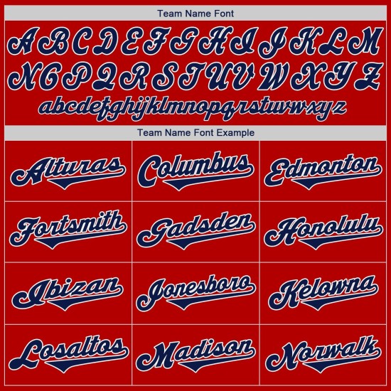 Authentic Baseball Navy-White Red Custom Jersey Authentic Baseball Navy-White Red Custom Jersey