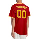 Red Gold-White Custom Baseball Authentic Jersey Red Gold-White Custom Baseball Authentic Jersey