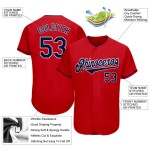 Authentic Baseball Navy-White Red Custom Jersey Authentic Baseball Navy-White Red Custom Jersey