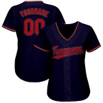Red-Old Custom Navy Baseball Jersey Gold Red-Old Custom Navy Baseball Jersey Gold