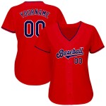 Authentic Baseball Navy-White Red Custom Jersey Authentic Baseball Navy-White Red Custom Jersey