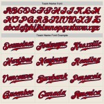 Red-Navy Cream Custom Baseball Jersey Authentic Pinstripe Red Red-Navy Cream Custom Baseball Jersey Authentic Pinstripe Red
