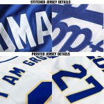 Navy-Powder Custom Jersey Blue Baseball White Navy-Powder Custom Jersey Blue Baseball White