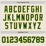 Cream Authentic Baseball Jersey Custom Green-Gold Cream Authentic Baseball Jersey Custom Green-Gold