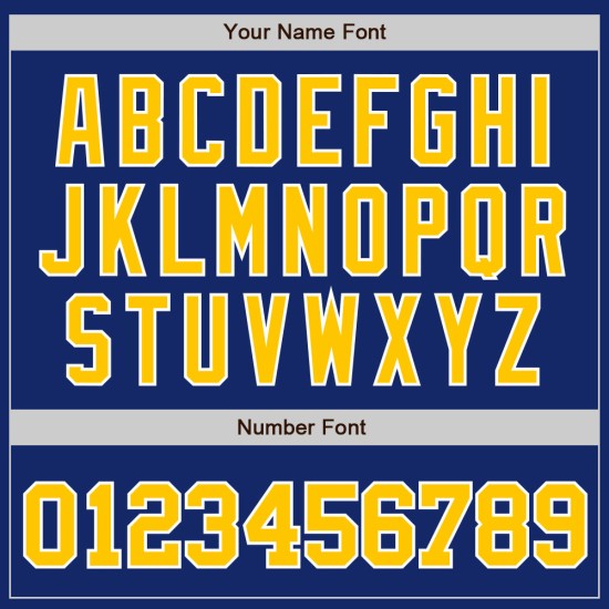 Baseball Royal Jersey Custom Gold-White Authentic Baseball Royal Jersey Custom Gold-White Authentic