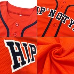Authentic White-Black Orange Jersey Custom Baseball Authentic White-Black Orange Jersey Custom Baseball