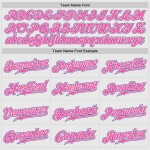 Baseball White Raglan Jersey Sleeves Pink Purple-Pink Authentic Custom Pinstripe Baseball White Raglan Jersey Sleeves Pink Purple-Pink Authentic Custom Pinstripe