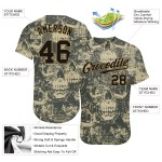 Halloween Skulls Pattern Jersey Authentic Baseball 3D Custom Halloween Skulls Pattern Jersey Authentic Baseball 3D Custom