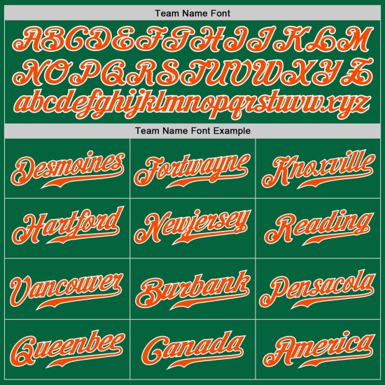 Orange-White Jersey Baseball Green Custom Authentic Kelly Orange-White Jersey Baseball Green Custom Authentic Kelly