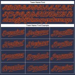Navy-Orange Navy Baseball Authentic Custom Jersey Navy-Orange Navy Baseball Authentic Custom Jersey