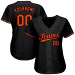 Baseball Black Orange Jersey Authentic Custom Baseball Black Orange Jersey Authentic Custom