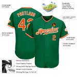 Orange-White Jersey Baseball Green Custom Authentic Kelly Orange-White Jersey Baseball Green Custom Authentic Kelly