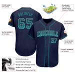 Baseball Custom Authentic Teal-Gray Drift Fashion Navy Jersey Baseball Custom Authentic Teal-Gray Drift Fashion Navy Jersey